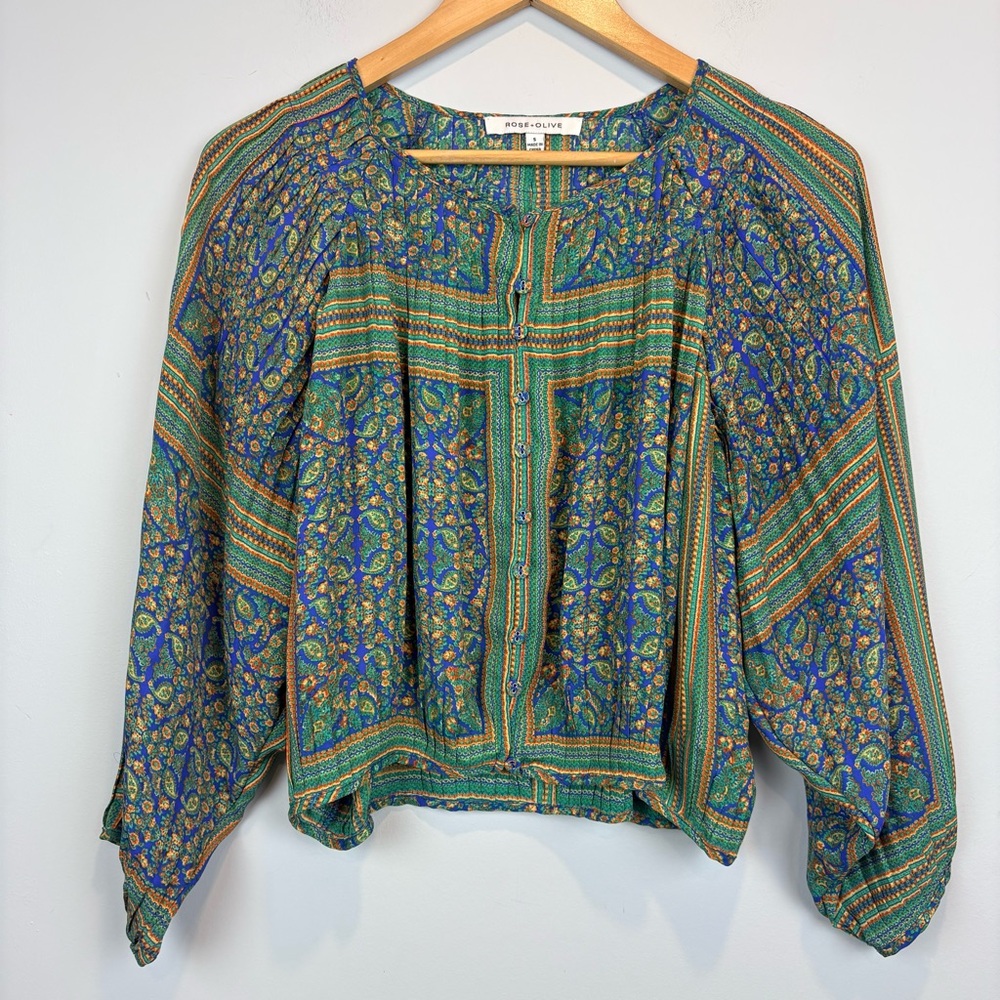 Rose & Olive Multicolor Bohemian Blouse